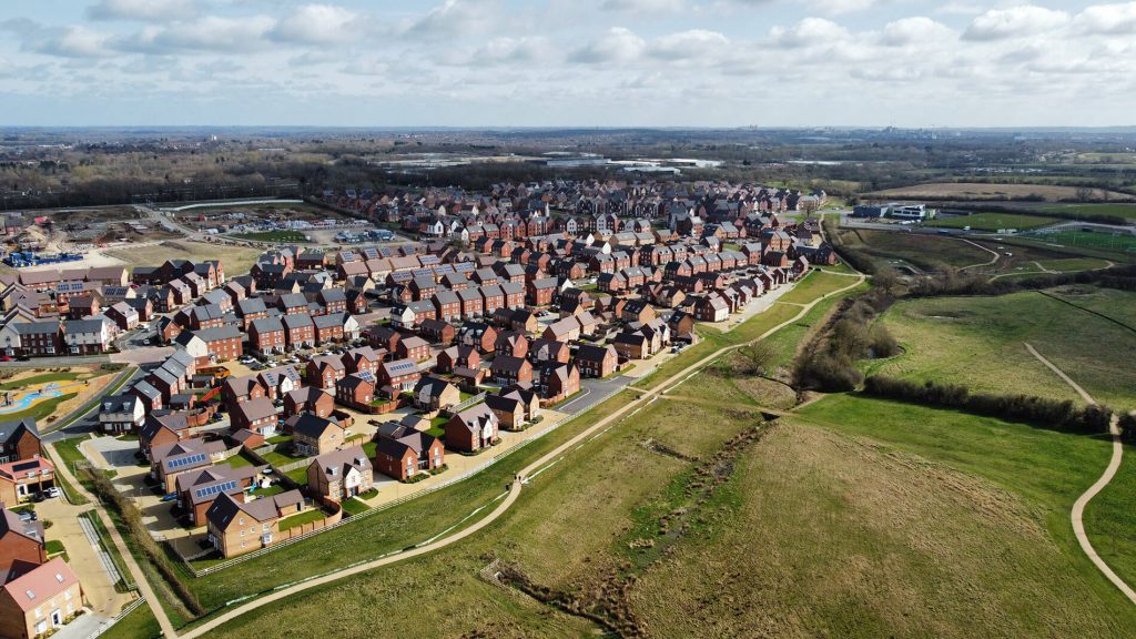 Aerial view of Fairfields